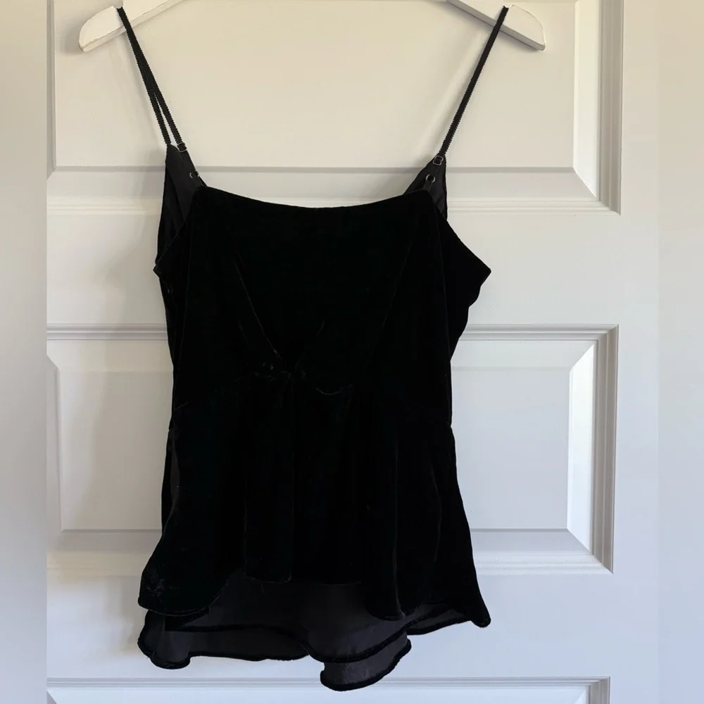 NWT J. Crew Black Velvet Tank - Picture 8 of 10